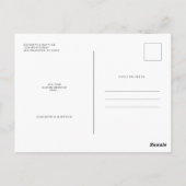 再結婚計画発表のモダン写真 ポストカード (裏面)