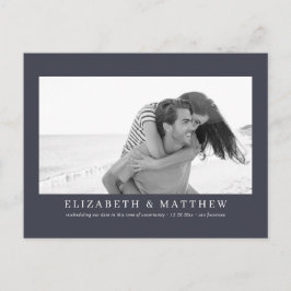 再結婚計画発表のモダン写真 ポストカード