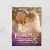 再計画結婚計画延期変更 案内ポストカード (正面/裏面)