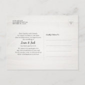 再計画結婚計画延期変更 案内ポストカード (裏面)