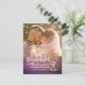 再計画結婚計画延期変更 案内ポストカード (スタンド正面)