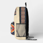 再訪メキシコフォーク美術フローラ パーソナライズされた プリントバックパック (右)
