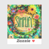 再試行フローラモダンを1語で単純化 シール (シート)