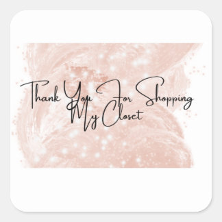 再販業者Thank You Squareステッカー スクエアシール