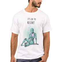 再起動してもいいんだ Cyber Aesthetic メンズTシャツ