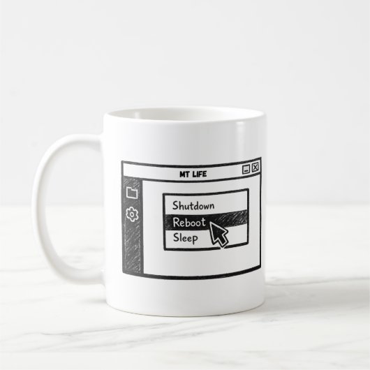 再起動モード コーヒーマグカップ (左)