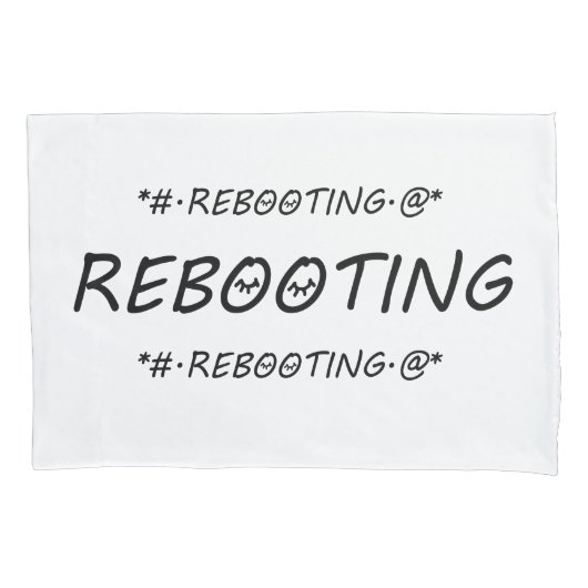 「再起動」 枕カバー (正面)