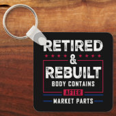 再退職した構築体お尻膝関節置換術 キーホルダー (正面)