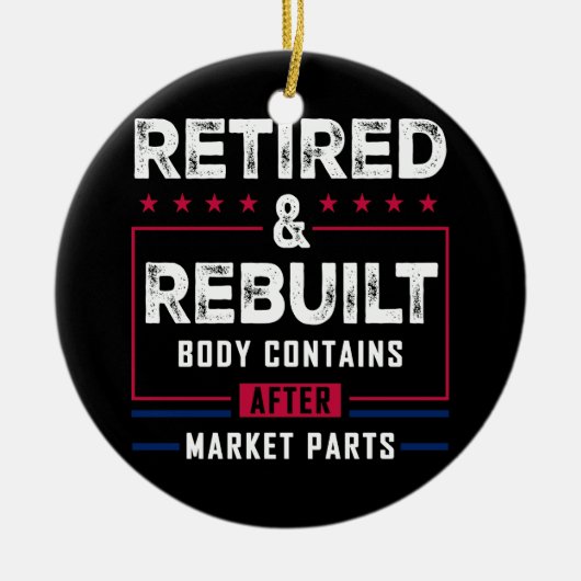 再退職した構築体お尻膝関節置換術 セラミックオーナメント (正面)