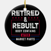 再退職した構築体お尻膝関節置換術 セラミックオーナメント (裏面)