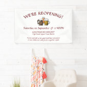 再開だ！バーレストランルランカスタムチ 横断幕 (インサイチュ)