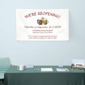 再開だ！バーレストランルランカスタムチ 横断幕 (トレードショー)