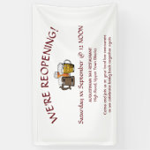 再開だ！バーレストランルランカスタムチ 横断幕 (縦)