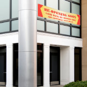 再開カスタマイズグランドオープニング事業 横断幕 (ビルの外側)