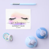 再開美しいサロンライトホワイトラッシュパステル チラシ (シングル)