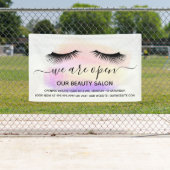 再開美しいサロンライトホワイトラッシュパステル 横断幕 (インサイチュ)