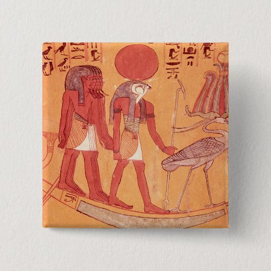 再Horakhtyの太陽のなバーク 缶バッジ (正面)