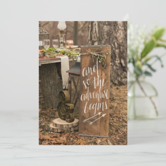 冒素朴険がサインオン結婚式招待状 招待状 (スタンド正面)