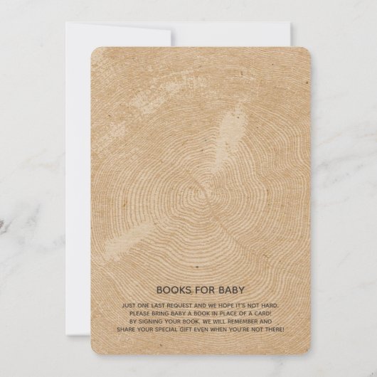 冒険からキャンプを始める赤ちゃんシャワー 招待状 (裏面)