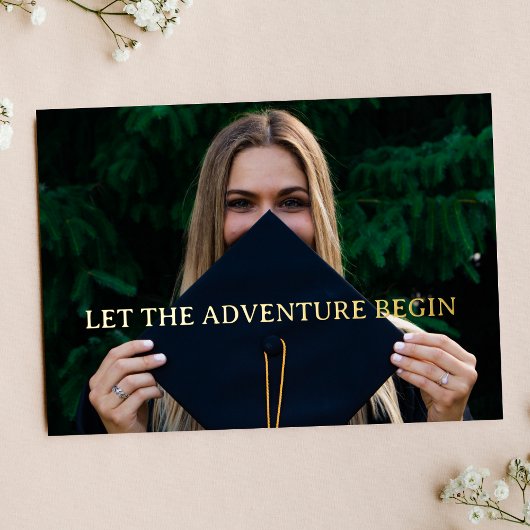 冒険から卒業まであいさつパーティー 箔招待状