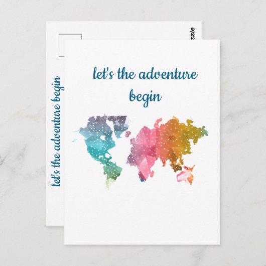 冒険から幾何学世界カラフルを始めよう ポストカード (正面/裏面)