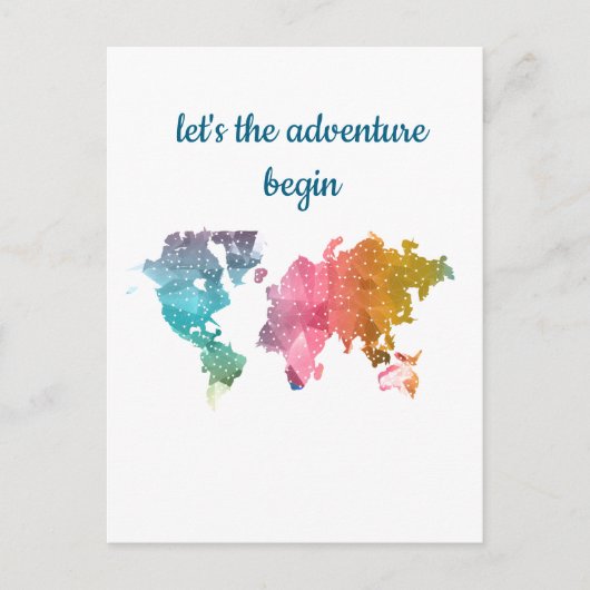 冒険から幾何学世界カラフルを始めよう ポストカード (正面)