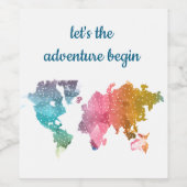 冒険から幾何学世界マップを開始しよう ワインラベル (シングルラベル)