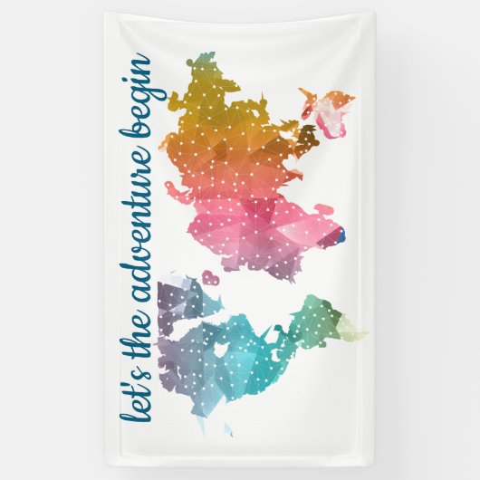 冒険から幾何学世界マップを開始しよう 横断幕 (縦)