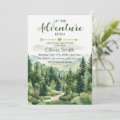 冒険から森の男の子ベイビーシャワーを始める 招待状 (スタンド正面)
