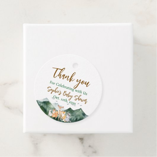 冒険から森の赤ちゃんシャワーを始める フェイバータグ (インサイチュ)