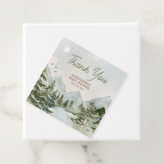 冒険から森の赤ちゃんシャワーを始める フェイバータグ (インサイチュ)