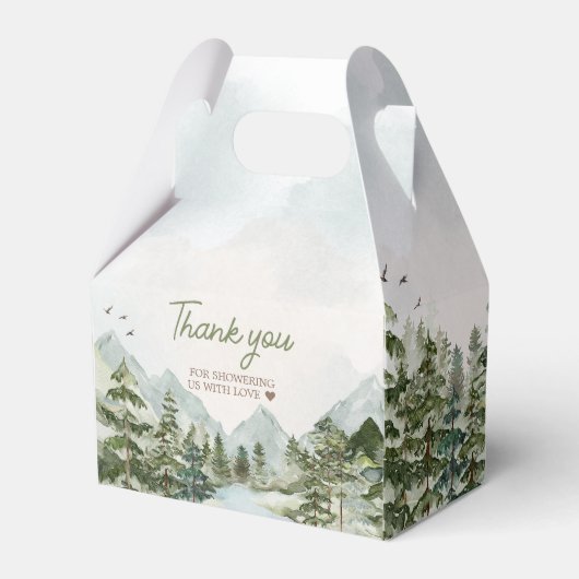 冒険から森の赤ちゃんシャワーを始める フェイバーボックス (正面サイド)