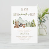 冒険から森の赤ちゃんシャワーを始める 招待状 (スタンド正面)