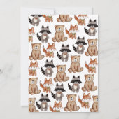 冒険から森の赤ちゃんシャワーを始める 招待状 (裏面)