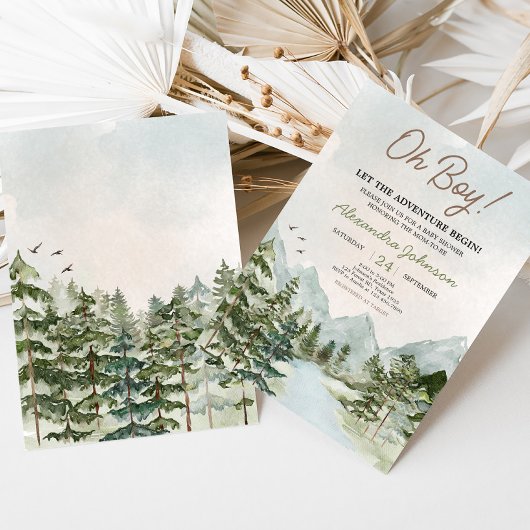 冒険から森の赤ちゃんシャワーを始める 招待状