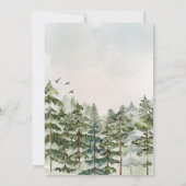 冒険から森の赤ちゃんシャワーを始める 招待状 (裏面)