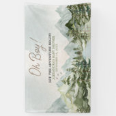 冒険から森の赤ちゃんシャワーを始める 横断幕 (縦)