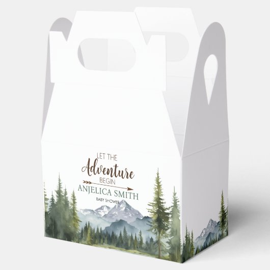 冒険から森の赤ん坊のシャワー素朴を始める フェイバーボックス (オープン)