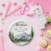 冒険から森の赤ん坊のシャワー素朴を始める ペーパープレート (パーティー)