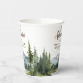 冒険から森の赤ん坊のシャワー素朴を始める 紙コップ (左)