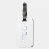 冒険から荷物を始める青 ラゲッジタグ (裏面縦)