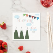 冒険から赤ちゃんシャワーを浴びる スタンダードカクテルナプキン (インサイチュ)