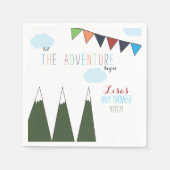 冒険から赤ちゃんシャワーを浴びる スタンダードカクテルナプキン (正面)