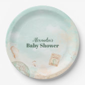 冒険から赤ちゃんシャワーを浴びる ペーパープレート (正面)