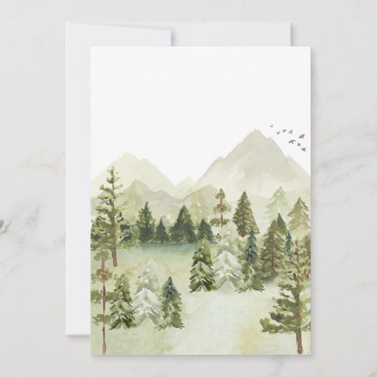 冒険から赤ちゃんシャワーを浴びる 招待状 (裏面)