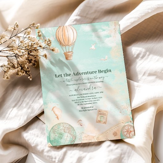 冒険から赤ちゃんシャワーを浴びる 招待状