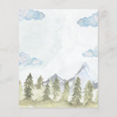 冒険から赤ちゃんシャワーサンキューカード (裏面)