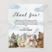 冒険から赤ちゃんシャワーサンキューカード (正面)