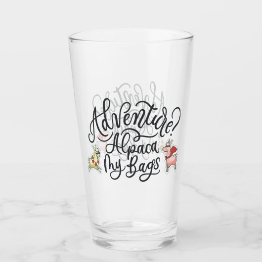 冒険か。 アルパカ私のバッグ タンブラーグラス (正面)