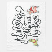 冒険か。 アルパカ私のバッグ フリースブランケット (正面)